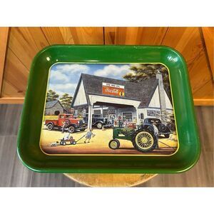 John Deere & Coca-Cola 1996 Metal Tray “Filling Up On Memories By Pamela Renfroe